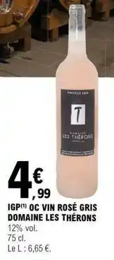 E.Leclerc Igp oc vin rosé gris offre
