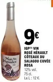 E.Leclerc Rosé herault côteaux du salagou cuvée rosa offre