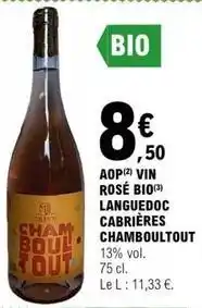 E.Leclerc Aop vin rose bio offre