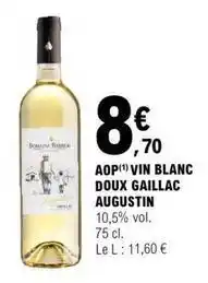E.Leclerc Aop vin blanc doux gaillac augustin offre