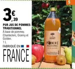 E.Leclerc Pur jus de pommes traditionnel offre