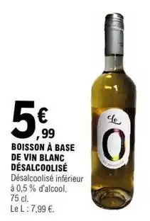 E.Leclerc Boisson à base de vin blanc désalcoolisé offre