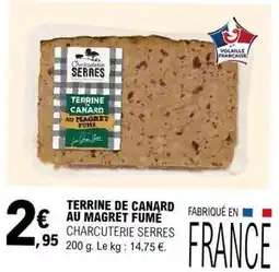 E.Leclerc Canard - terrine de au magret fumé offre