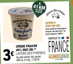 E.Leclerc Crème fraiche 40% mat. gr offre