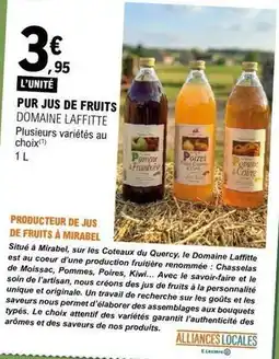 E.Leclerc Domaine laffitte - pur jus de fruits offre