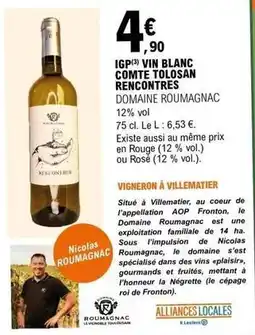 E.Leclerc E.leclerc - igp vin blanc comte tolosan rencontres offre