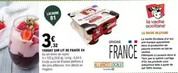 E.Leclerc Yaourt sur lit de fraise x4 offre