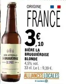 E.Leclerc E.leclerc - bière la bruguierouse blonde offre