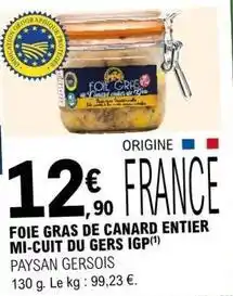 E.Leclerc Canard - foie gras de entier mi-cuit du gers igp offre