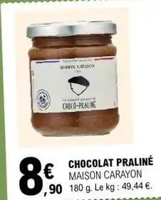 E.Leclerc Chocolat praliné offre