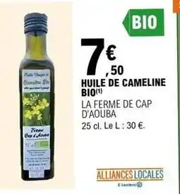 E.Leclerc Cap - huile de cameline bio offre