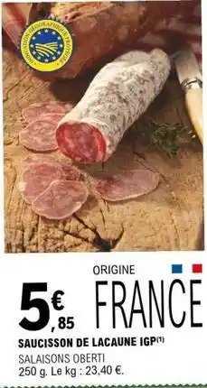 E.Leclerc Saucisson de lacaune igp offre