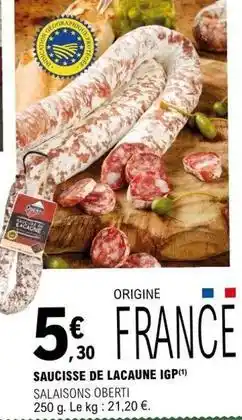 E.Leclerc Saucisse de lacaune igp offre