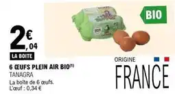 E.Leclerc 6 œufs plein air bio offre