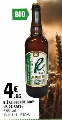 E.Leclerc Bière blonde bio offre