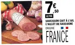 E.Leclerc Saucisson cuit à l'ail offre