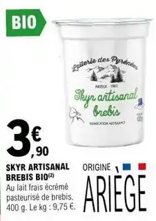 E.Leclerc Skyr artisanal brebis bio offre