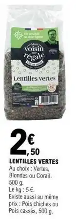 E.Leclerc Lentilles vertes offre