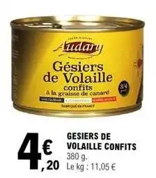 E.Leclerc Canard - gesiers de volaille confits offre