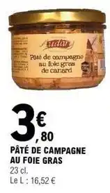 E.Leclerc Canard - pâté de campagne au foie gras offre
