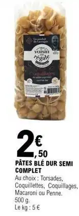 E.Leclerc Complet - pâtes blé dur semi offre