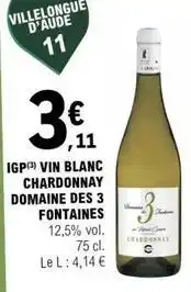 E.Leclerc Vin blanc chardonnay offre