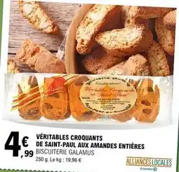 E.Leclerc E.leclerc - véritables croquants de saint-paul aux amandes entières offre