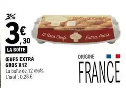 E.Leclerc Oeufs extra gros x12 offre