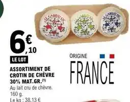 E.Leclerc Assortiment de crotin de chèvre offre