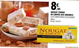 E.Leclerc Nougat tendre de limoux aux amandes offre