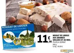 E.Leclerc Nougat de limoux aux amandes grillees et au miel offre