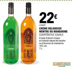 E.Leclerc E.leclerc - crème religieuse menthe ou mandarine offre