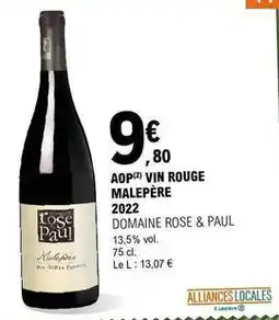 E.Leclerc Vin rouge malepère 2022 offre