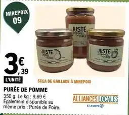 E.Leclerc E.leclerc - puree de pomme offre