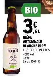 E.Leclerc Bière artisanale blanche bio offre