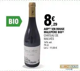 E.Leclerc Château - aop vin rouge malepere bio offre