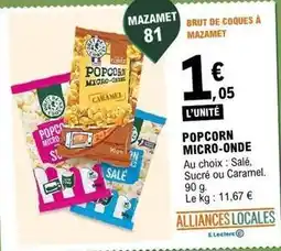 E.Leclerc Brut - popcorn micro-onde offre