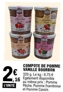 E.Leclerc Compote de pomme vanille bourbon offre