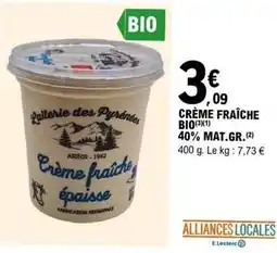 E.Leclerc E.leclerc - crème fraîche bio offre