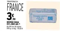 E.Leclerc Beurre doux 83% mat.gr offre