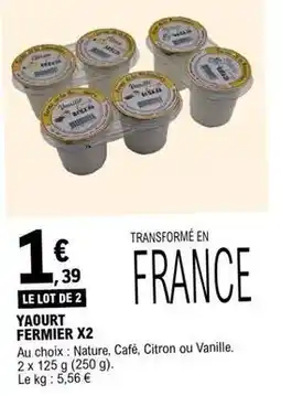 E.Leclerc Fa - yaourt fermier x2 offre