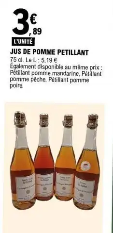 E.Leclerc Jus de pomme petillant offre