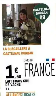 E.Leclerc Lait frais cru de vache offre