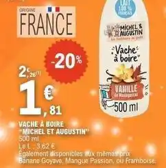 E.Leclerc Michel et augustin - vache à boire offre
