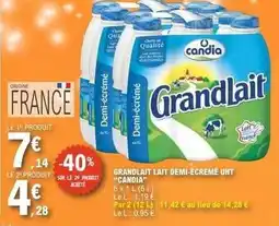 E.Leclerc Candia - grandlait lait demi-écrémé uht offre