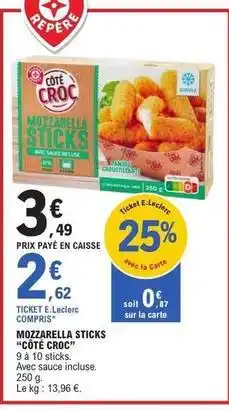 E.Leclerc E.leclerc - mozarella sticks offre