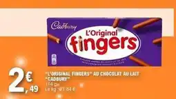 E.Leclerc Cadbury - l'original fingers au chocolat au lait offre