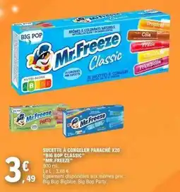 E.Leclerc Mr. freeze - sucette a congeler panache offre