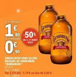 E.Leclerc Ginger beer sans alcool brassee au gingembre offre