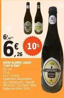 E.Leclerc Cap - bière blonde lager offre